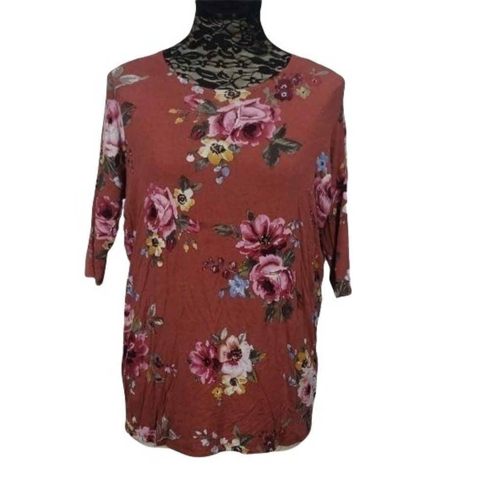 Pomelo Floral Print 3/4‎ Sleeve Small Blouse Style TW1031